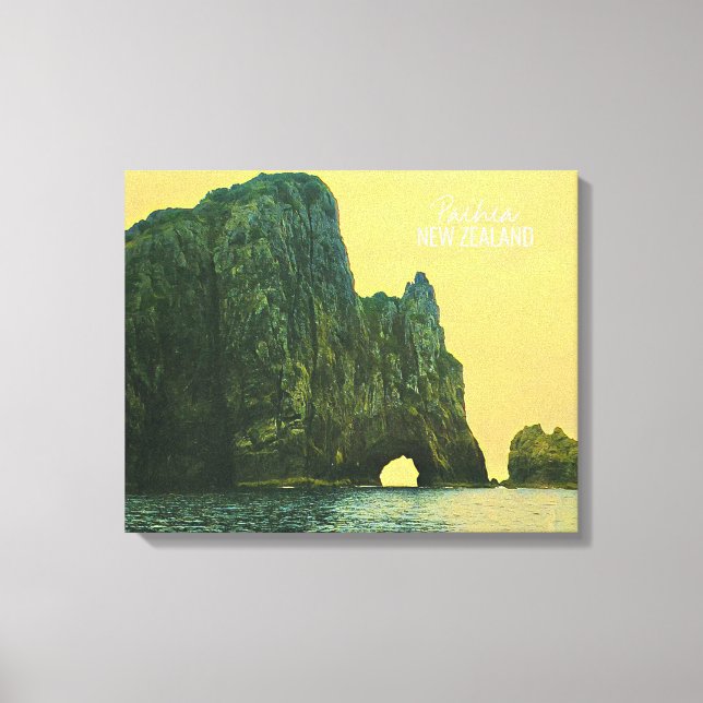 Nya Zeeland Hål i Sten Canvastryck (Framsida)