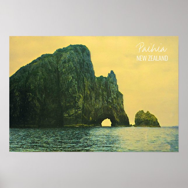 Nya Zeeland Hål i Sten Poster (Framsidan)