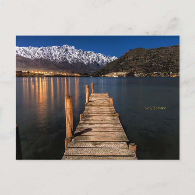 Nya Zeeland i natt Vykort (Framsida)