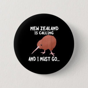 Nya Zeeland kallar Kiwi Fågel Vilda Djur Knapp