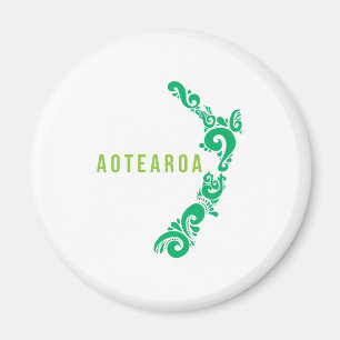 Nya Zeeland Karta Aotearoa Nya Zealander Gift Idea Magnet