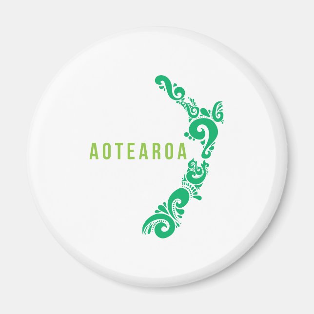 Nya Zeeland Karta Aotearoa Nya Zealander Gift Idea Magnet (Framsidan)