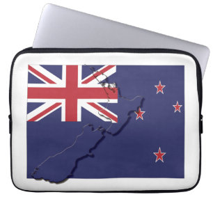 NYA ZEELAND Karta-patriotiska datorer Laptop Fodral
