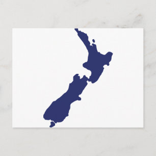 Nya Zeeland Karta Vykort