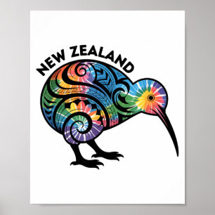 Nya Zeeland Kiwi-fågel Poster