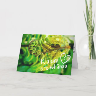 Nya Zeeland Kiwi Grönt Fern Kia Ora Māori Kort