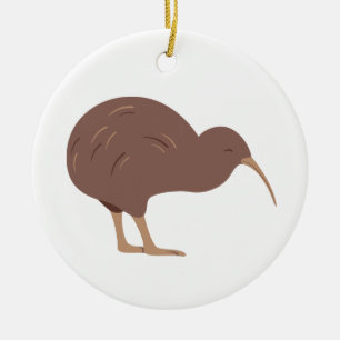 Nya Zeeland Kiwi Julgransprydnad Keramik