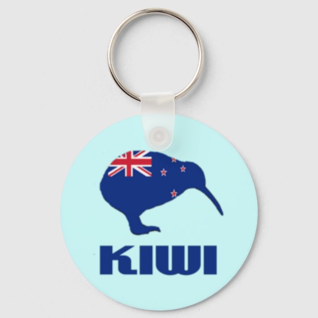 Nya Zeeland Kiwi Keychain Flagga Nyckelring (Framsida)