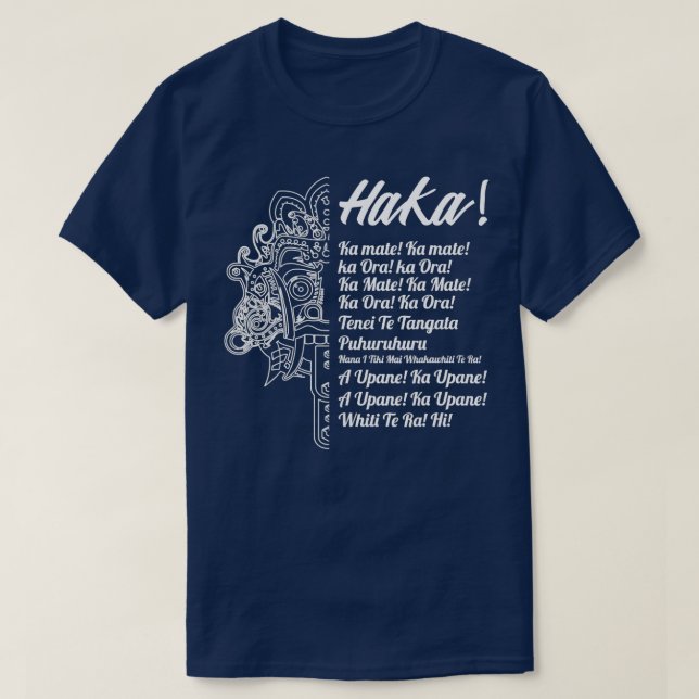 Nya Zeeland Maori Haka Ka Mate Rugby T Shirt (Design framsida)