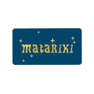Nya Zeeland Maori - Matariki Stars 1 Adressetikett