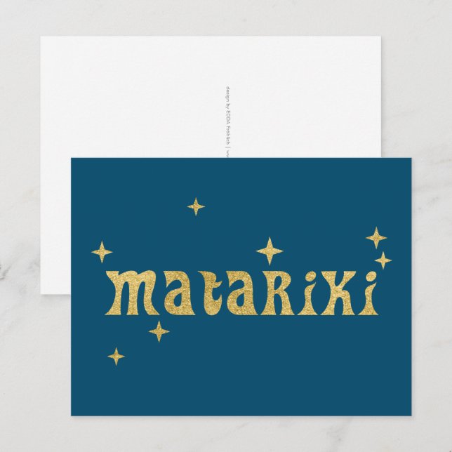 Nya Zeeland Maori - Matariki Stjärnor 1 Vykort (Fram/baksida)