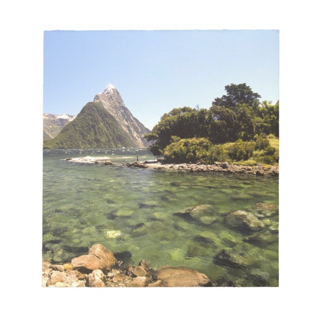 Nya Zeeland, Miter Peak och Bowen River som kommer Anteckningsblock (Framsida)