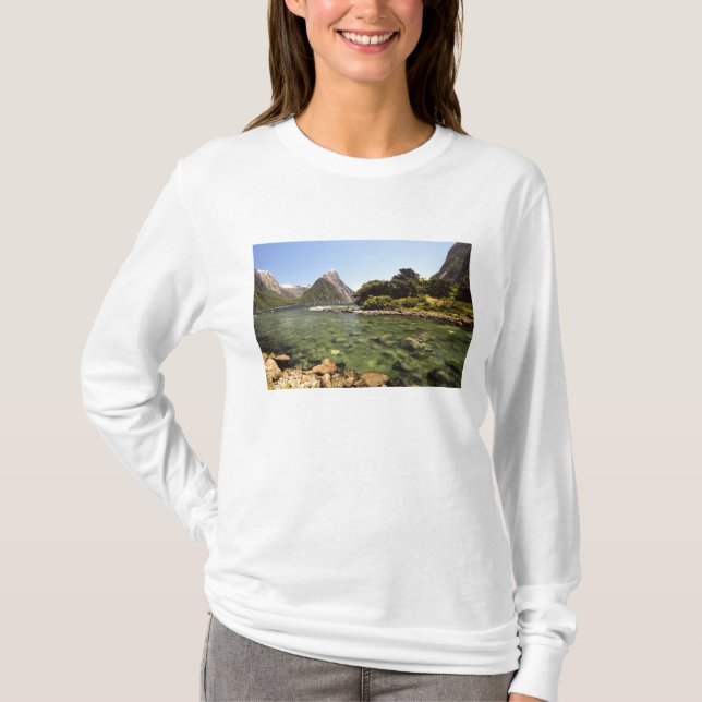 Nya Zeeland, Mitre Peak, & Bowen River går in T Shirt (Framsida)