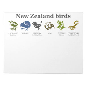 Nya Zeeland Native bird note pad Anteckningsblock