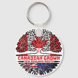 Nya Zeeland Nya Zeeland Canadian Canada Träd Roots Nyckelring