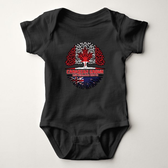 Nya Zeeland Nya Zeeland Canadian Canada Träd Roots T Shirt (Framsida)