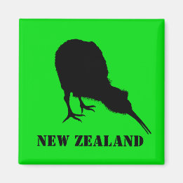Nya Zeeland och Kiwi Bird Sillhouette/Aotearoa Magnet