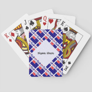 Nya Zeeland och Nya Zeeländska flaggor Kaklade Per Casinokort