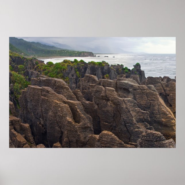 Nya Zeeland: Pancake Sten Poster (Framsidan)