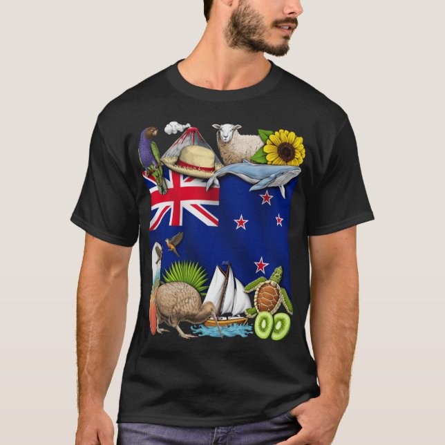 Nya Zeeland Pride rolig T Shirt (Framsida)