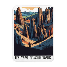 Nya Zeeland Putangirua PinnaclesResa Magnet