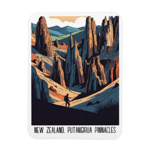 Nya Zeeland Putangirua PinnaclesResa Magnet