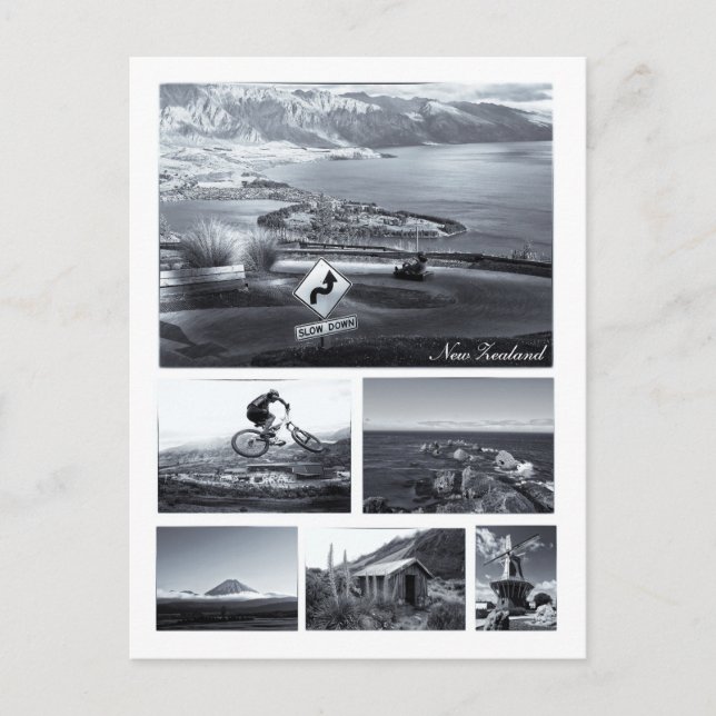 Nya Zeeland - Queenstown, Tongariro, Mt Cook Vykort (Framsida)