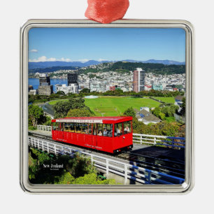 Nya Zeeland, Red Cable Car Julgransprydnad Metall