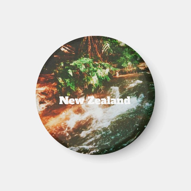 Nya Zeeland Researbetryck  Magnet (Framsidan)