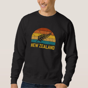 Nya Zeeland Retro  Lång Ärmad Tröja