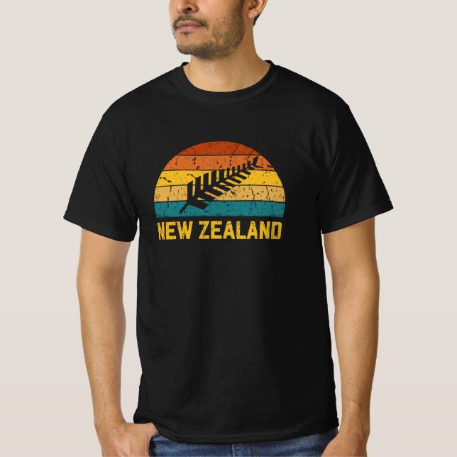 Nya Zeeland Retro T Shirt (Framsida)