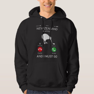 Nya Zeeland ringer och jag måste åka, zealand Fond Hoodie