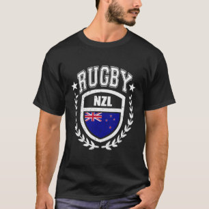 Nya Zeeland Rugby Gear New Zealand Flagga Sport T Shirt