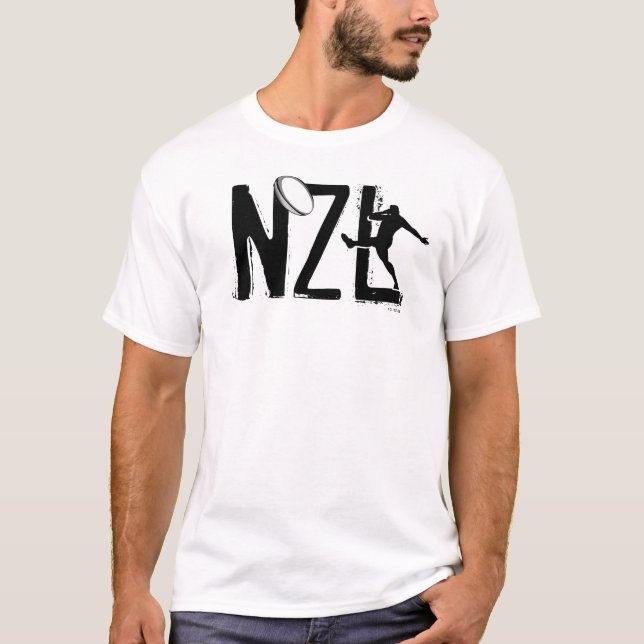 Nya Zeeland Rugby NZL T-Shirt Kick (Framsida)