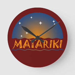 Nya Zeeland Seven Sisters Maori MATARIKI 1b Rund Klocka