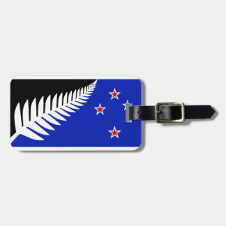 Nya Zeeland Silver Fern Flagga Bagagebricka