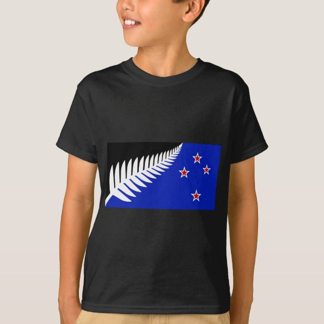 Nya Zeeland Silver Fern Flagga Tee (Framsida)