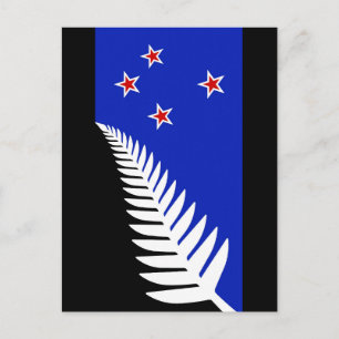 Nya Zeeland Silver Fern Flagga Vykort