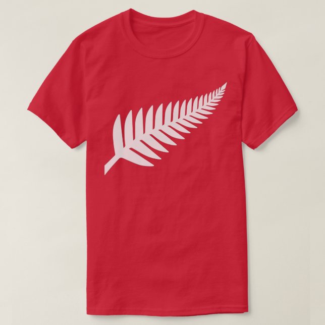 Nya Zeeland Silver Fern NZ Black Proud Kiwi Rugby T Shirt (Design framsida)