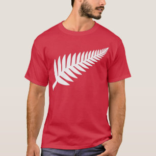 Nya Zeeland Silver Fern NZ Black Proud Kiwi Rugby T Shirt