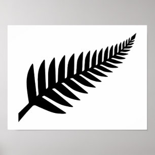 Nya Zeeland Silver Fern Poster
