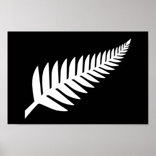 Nya Zeeland Silver Fern Poster