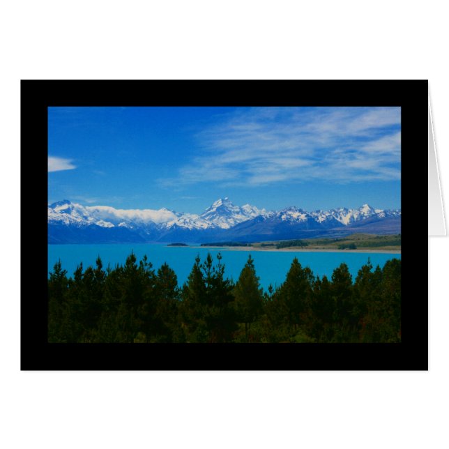 Nya Zeeland sjö Hälsningskort (Framsidan Horizontal)