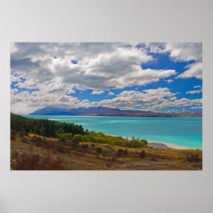 Nya Zeeland: Sjö Pukaki Poster
