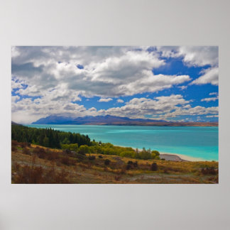 Nya Zeeland: Sjö Pukaki Poster