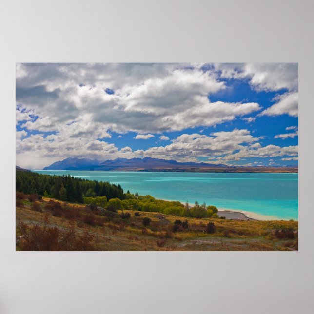 Nya Zeeland: Sjö Pukaki Poster (Framsidan)