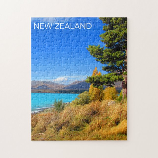 Nya Zeeland Sjö Pussel (Vertikal)
