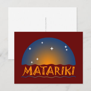 Nya Zeeland Sju Systrar Maori MATARIKI 1b Vykort