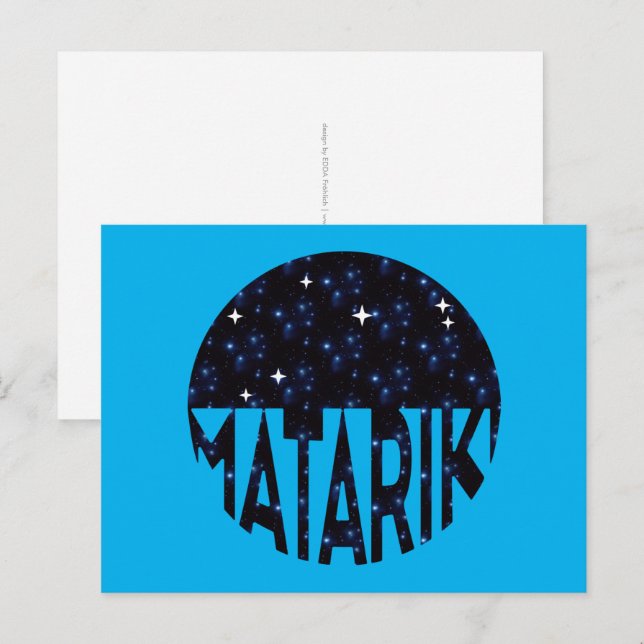 Nya Zeeland Sju Systrar Maori MATARIKI 2b Vykort (Fram/baksida)