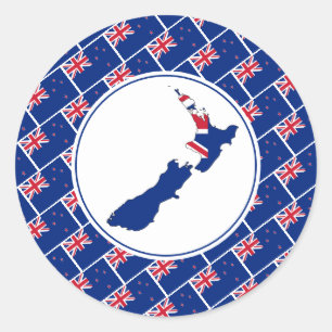NYA ZEELAND-Snyggten Aotearoa Karta Runt Klistermärke